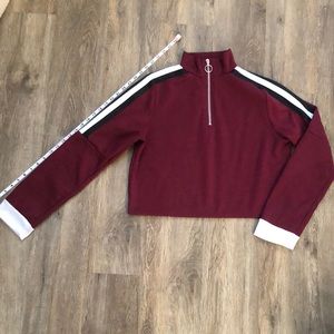 Cropped size large burgundy sweater